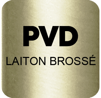 Picto finition PVD laiton brossé