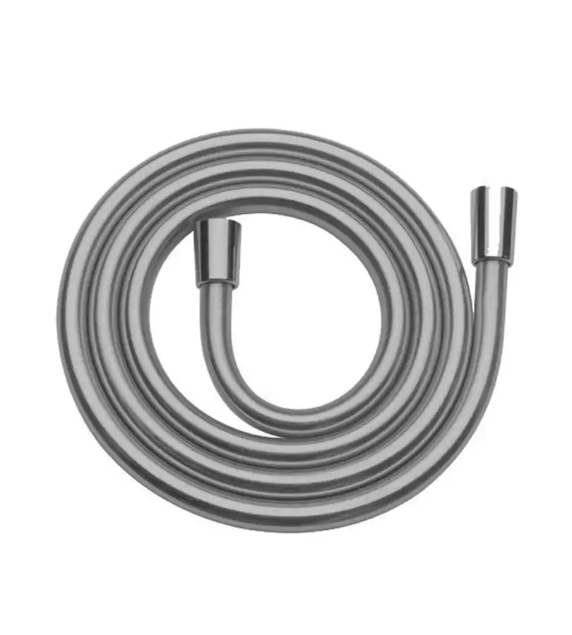 photo Flexible de douche lisse PVC longueur 1.50 m gris acier
