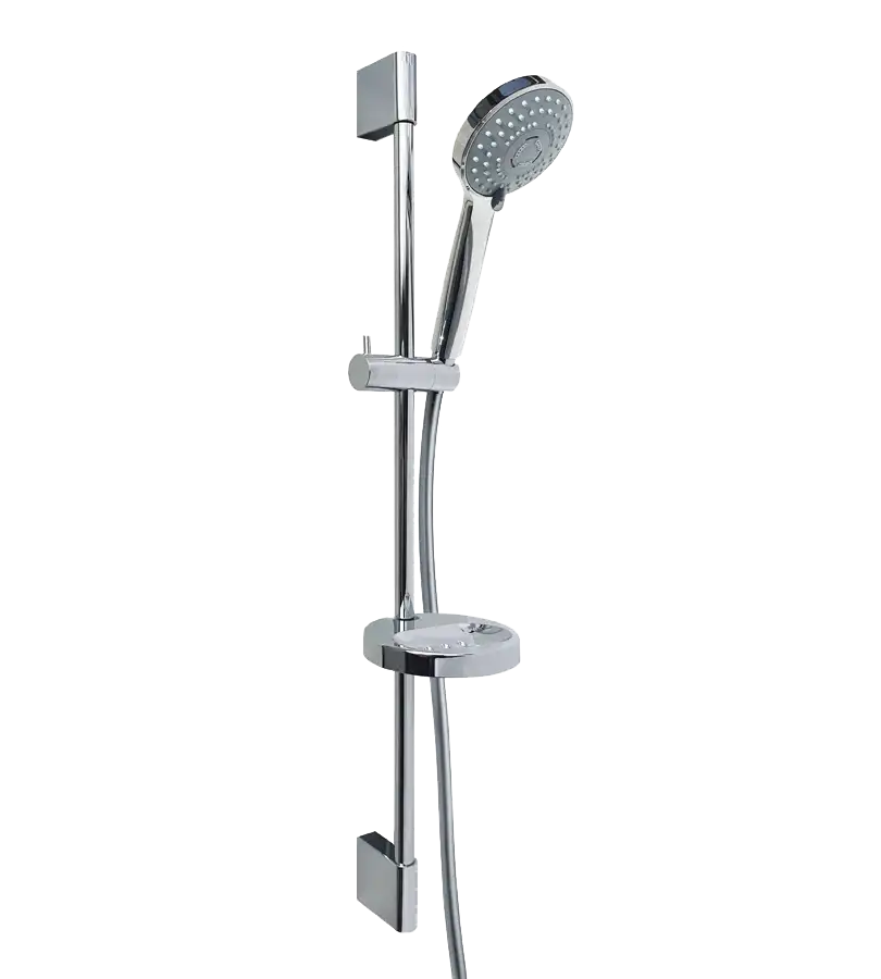 photo Barre de douche avec douchette 3 jets Ruby chrome