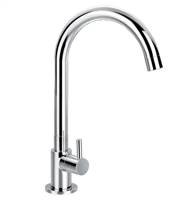 photo Robinet lave mains bec haut chrome