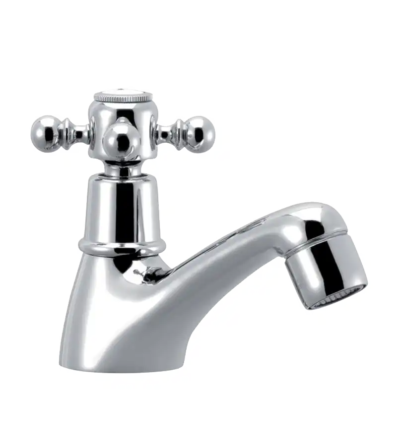 photo Robinet simple eau chaude rétro Tiffany chrome