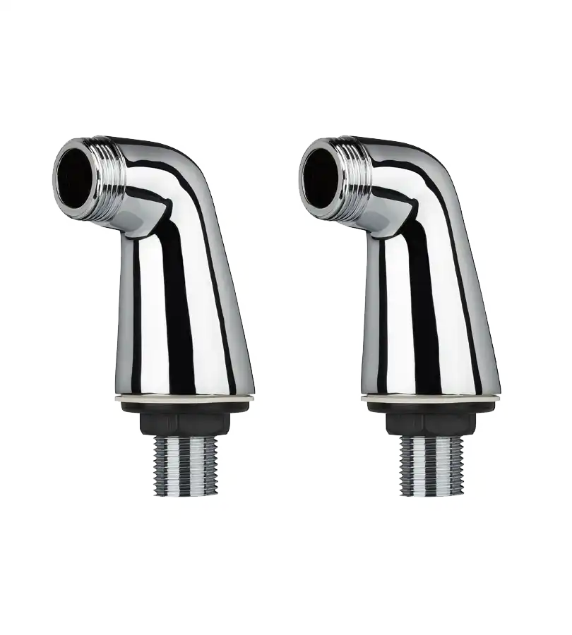 photo Colonnettes rondes pour baignoire M1/2 M3/4 chrome (la paire)
