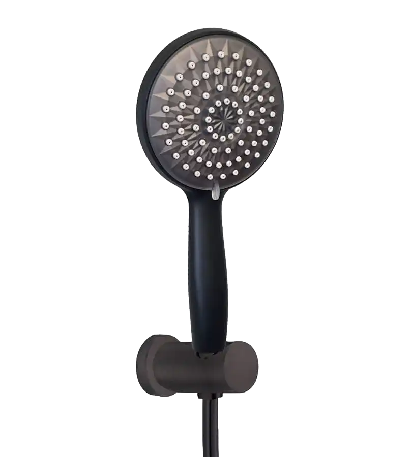 photo Ensemble douchette sur applique Spirit PVD noir mat brossé