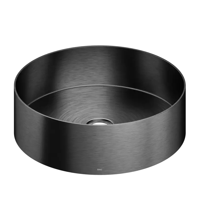 photo Vasque à poser en acier inoxydable finition graphite brossé