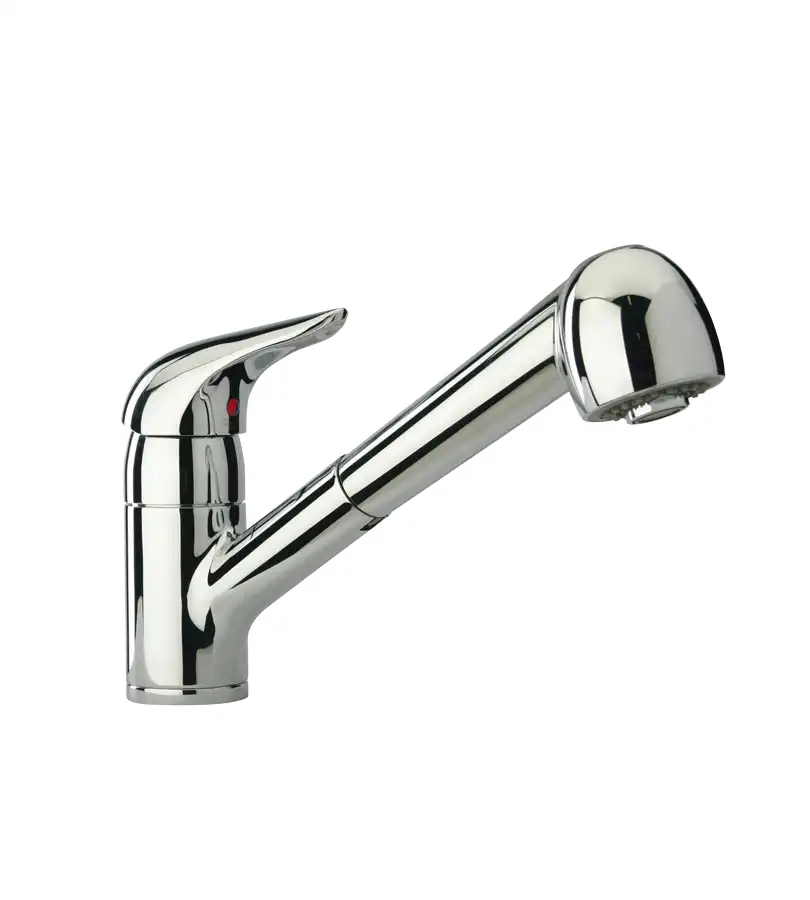 photo Mitigeur cuisine avec douchette extractible Atomix chrome