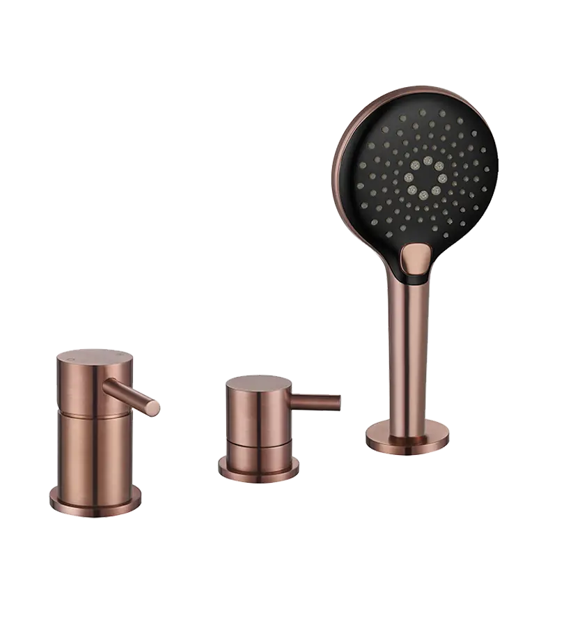 photo Mitigeur bain douche 3 trous Ortence PVD bronze cuivré