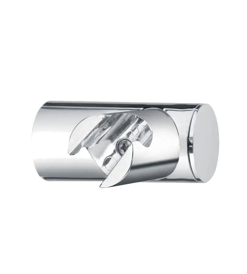 photo Support douchette mural rond ABS chrome