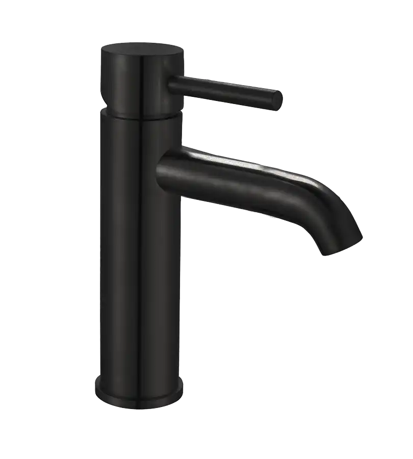 photo Mitigeur lavabo Slim Ortence PVD noir mat brossé