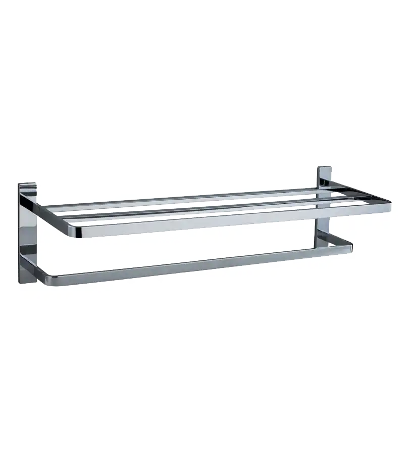 photo Porte serviette double Plaza chrome