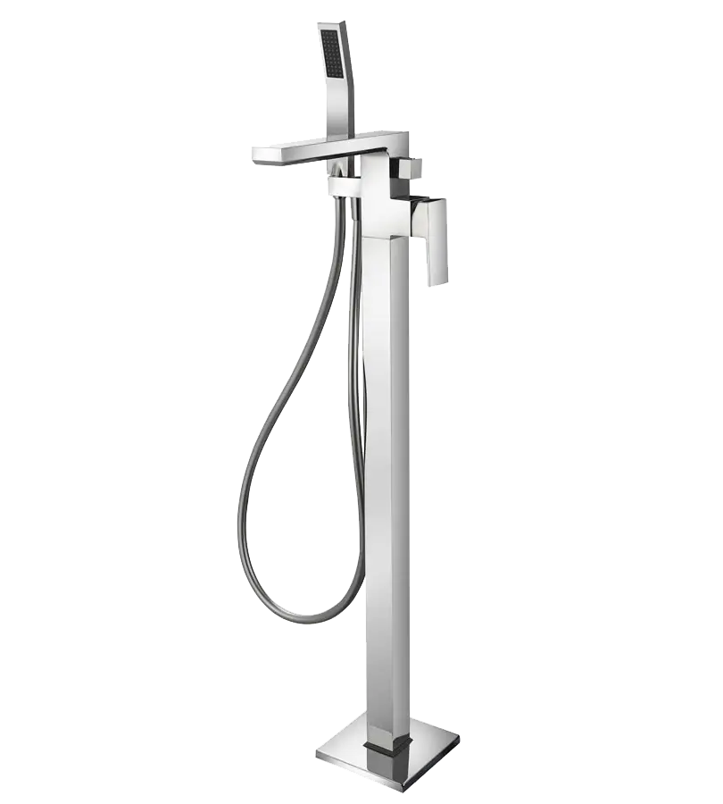 photo Mitigeur sur pied pour baignoire îlot Plaza chrome