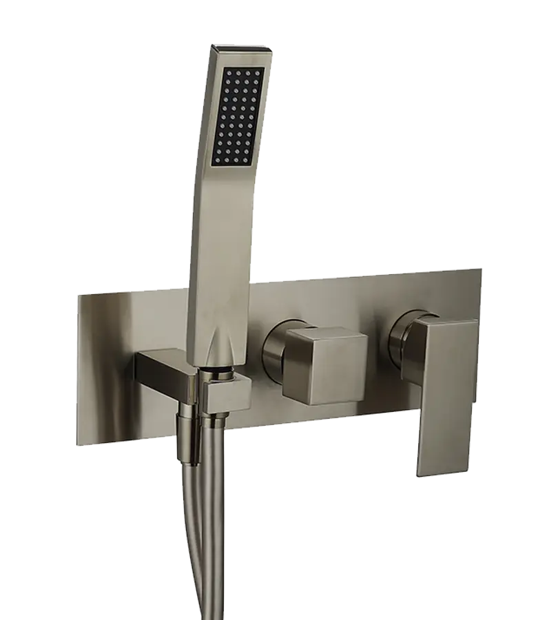 photo Mitigeur bain douche encastré sans bec Plaza PVD g...