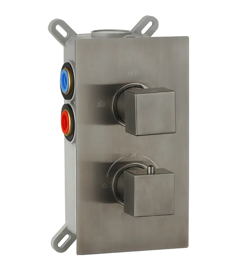 photo Mitigeur douche à encastrer Plaza PVD gun metal