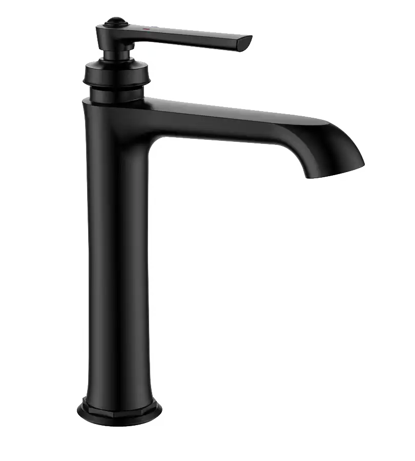 photo Mitigeur lavabo rétro réhaussé Lady's noir satiné