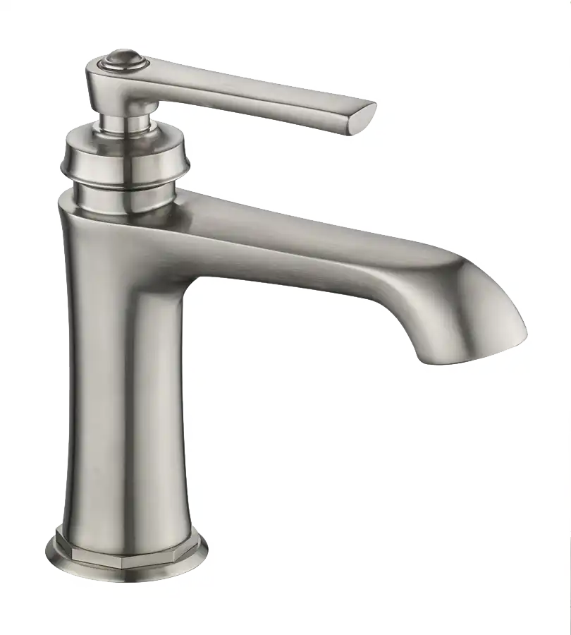 photo Mitigeur lavabo rétro Lady's PVD gris acier brossé