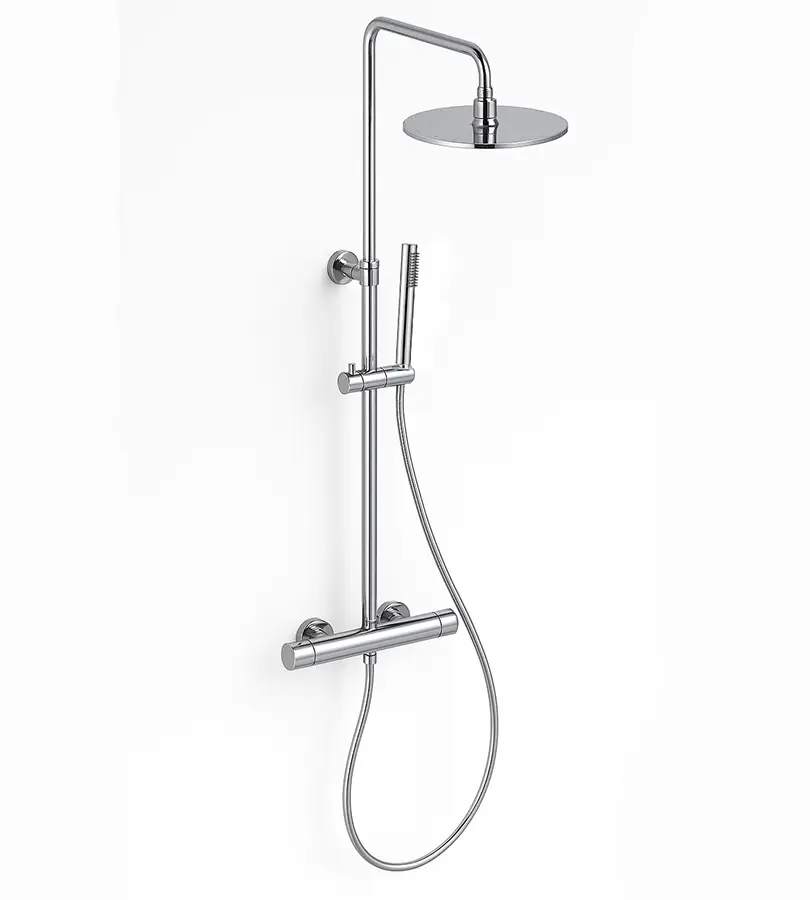 photo Colonne de douche thermostatique Stone chrome