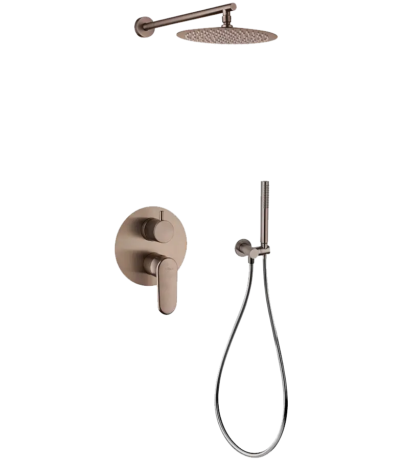 photo Ensemble de douche encastré STONE PVD tortora