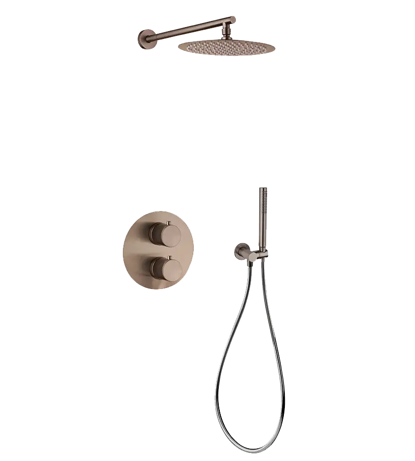 photo Ensemble de douche encastre thermostatique stone