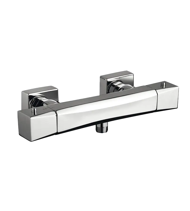 photo Mitigeur thermostatique douche carré Square F2 chrome