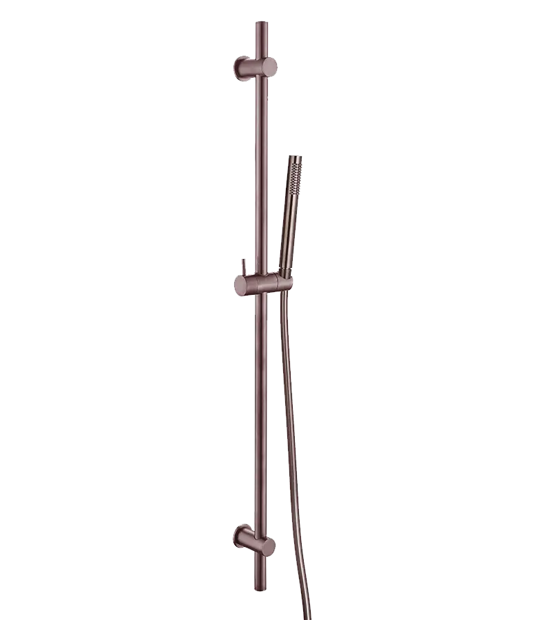 photo Barre de douche avec douchette métal Jewel PVD gun metal