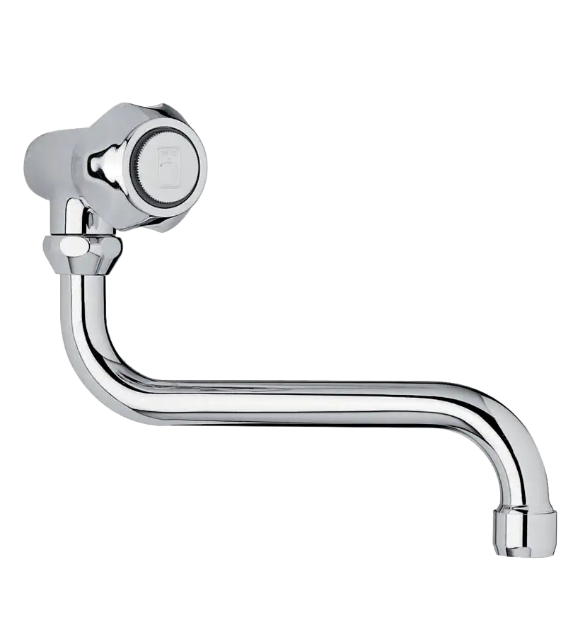 photo Robinet lave main et lavabo mural bec mobile Orchidea chrome